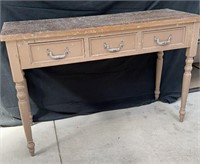 Vintage solid wood sofa, table 3, drawers, 34.5 X