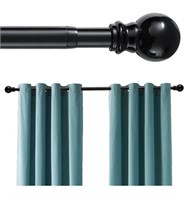 ($57) HORSE SECRET 1-inch Black Curtain Rod with