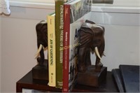 Bookshelf, Books & Elephant Bookends
