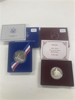 1982 Silver Proof 1/2 & Clad Proof 1/2