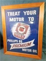 Framed Vintage Style Advertising "Philips 66