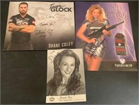 W - 3 SIGNED CELEBRITY PRINTS (A40)