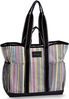 NEW $59 Canvas Work Tote Bag w/ Multiple Pockets