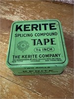 Vintage Green Kerite Splicing Compound Tape Tin