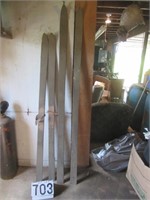 2 pair of wooden skis