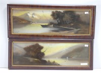 2 MEC LANDSCAPE PASTEL DRAWINGS