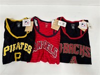 3 WOMENS GENUINE SPORTS TEAM RACERBACK TANK TOPS