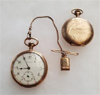 1912 Antique 14k Gold Squire Pocket Watch & Case