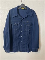 Vintage 70s Wrangler Leisure Suit Blue XL