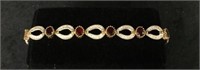 6ct Ruby AAA Sterling 14k Yellow Gold Bracelet