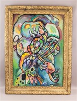 Russian Oil on Panel Signed Wassily Kandinsky