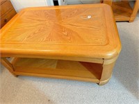 large oak coffee table