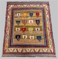 HAND KNOTTED TRIBAL WOOL RUG