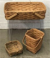 Baskets including Longaberger- Lot of 3