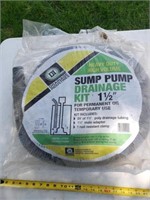 Unopened sump pump drainage kit