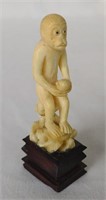 Hand Carved Monkey Figurine
