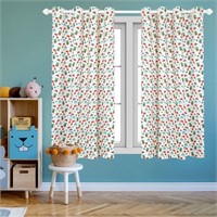 P134  PiccoCasa Dinosaur Blackout Curtains, 52"x63