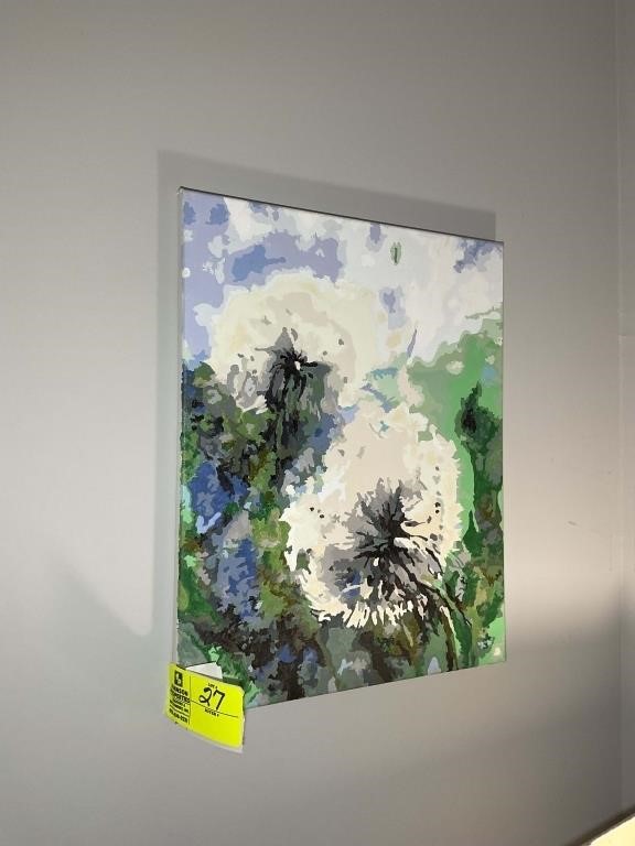 PAINT ON CANVAS - DANDELIONS 16IN BY 20IN