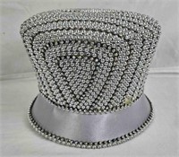 Anna Rossi Grey Bedazzled Derby Hat