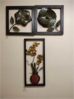 3 Decorative Metal Wall Hangings