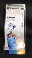 Bill Haas autographed golf ticket