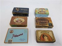 Lot Of 6 Vintage Tin Tobacco Tins