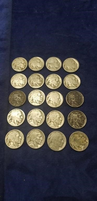 (20) Assorted Indian Head Nickels