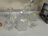 Decanters, jug & glasses