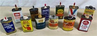 12pcs vintage 4oz OIL & fluid cans