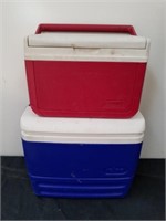 Two small lunch coolers