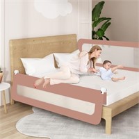 E6138  ZFITEI Bed Rails for Toddlers 71'', Pink