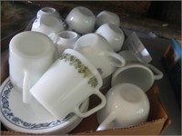 Assorted Cups & Saucers - Fireking, Corning, Pyrex