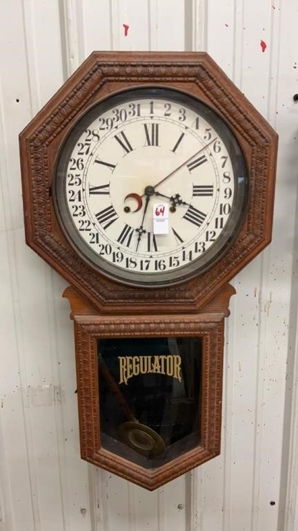Regulator Wall Clock (Pendulum is Unattached)