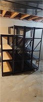 4 Metal Shelving Units