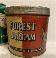 Forest  and Stream Pipe Tobacco tin