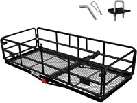 Hitch Cargo Carrier with Folding Cargo Rack.