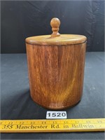 Hand Made Lidded Wood Canister