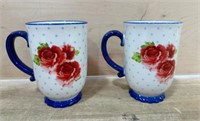 4 pioneer woman heritage floral oversized mugs