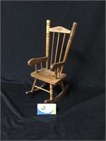 Vintage Wooden rocking Chair, Miniature