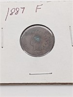 Fine 1887 Indian Head Penny
