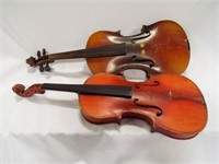 (2) Vintage Stringless Violins