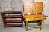 wooden shelf unit - 40.5" x 11.5" x 36.5" h &