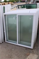 47-1/2x47-1/2 frosted glass vinyl window