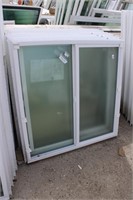 47-1/2x47-1/2 frosted glass vinyl window