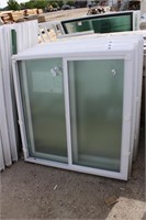 47-1/2x47-1/2 frosted glass vinyl window