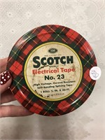 Cool Vintage Scotch Electrical Tape Plaid Tin