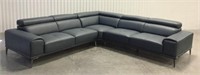 3 Pc Abbyson Kimora Leather Sectional Sofa