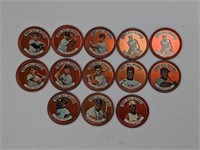 1964 Topps Coins NL All Stars 13 HOF Cepeda Santo