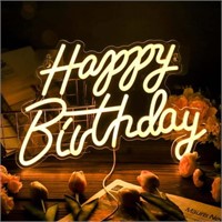 HEQUSIGNS Happy Birthday Neon Sign for Wall Decor