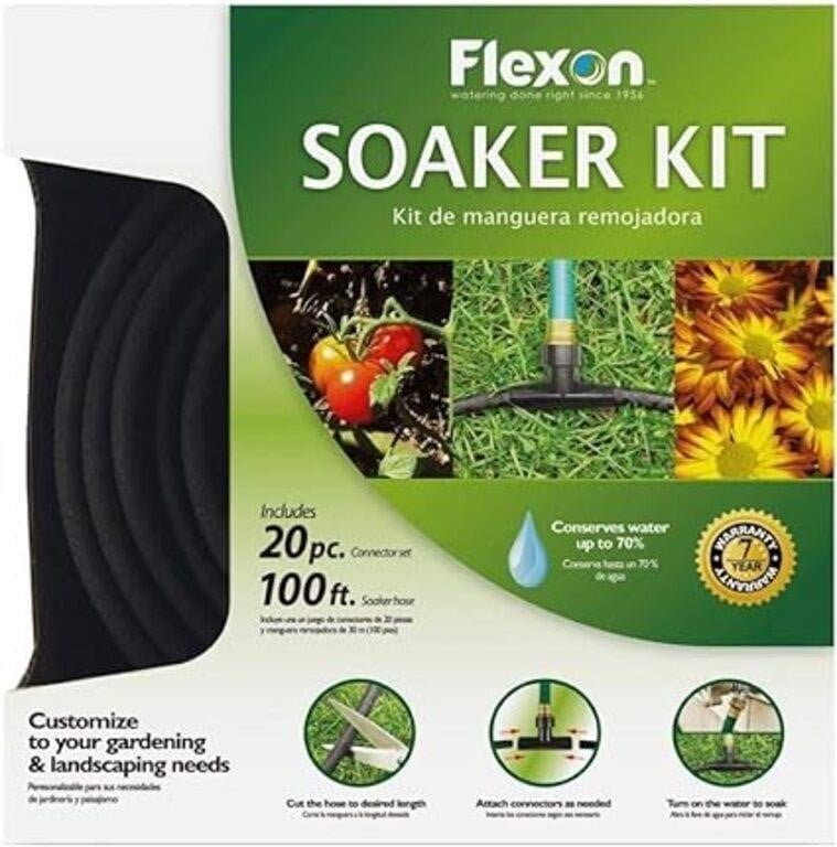 (U) Flexon WS100KITCN 20-Piece Soaker Hose Kit, Bl
